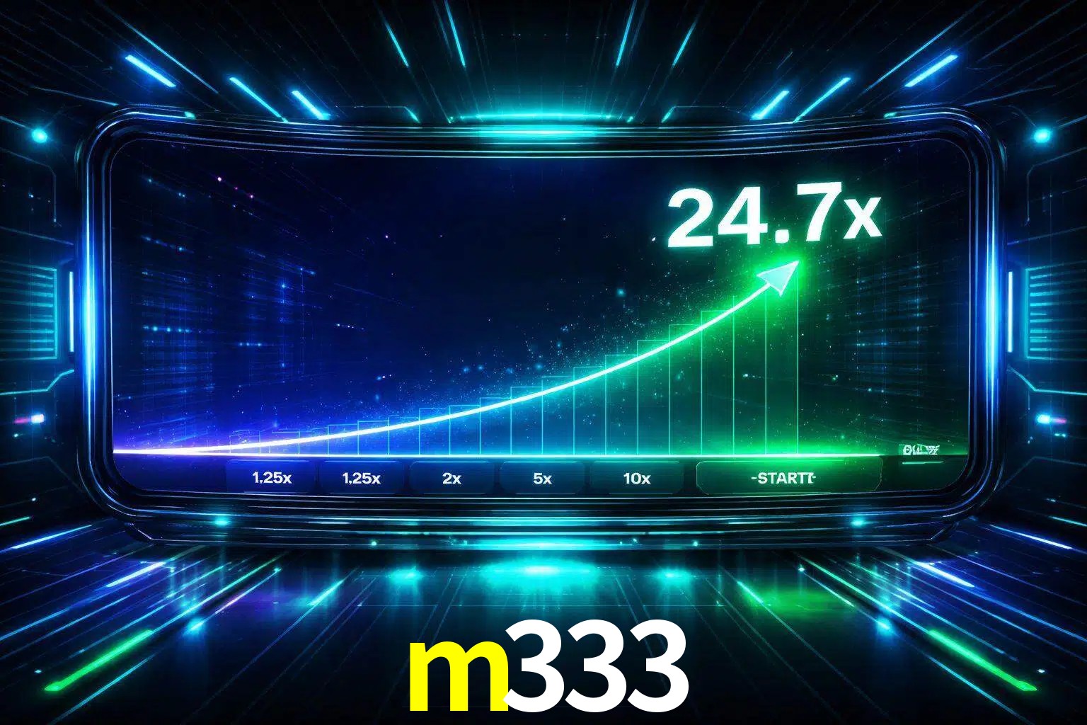 Una pantalla moderna de juego estilo crash con multiplicadores ascendentes, visuales de neón y una interfaz intensa enfocada en la acción.